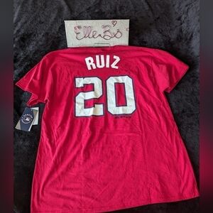 NWT Red Washington Nationals Ruiz Tee XL